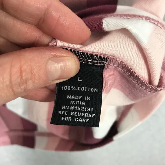 San Francisco Striped Tee - Burgundy and Pink - Picture 7 of 9